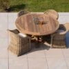Belle Table Ronde En Teck Massif Recyclé 150cm "Balangan Beach"