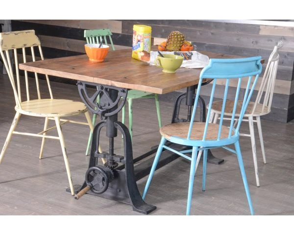 Table Réglable Pieds Industriels En 150 Cm "Manivelle" – Image 4