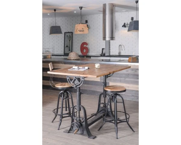 Table Réglable Pieds Industriels En 150 Cm "Manivelle" – Image 2