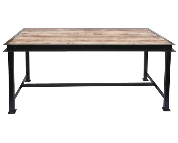 Table De Repas Métal Et Bois Massif En 180 Cm "IPN" – Image 4