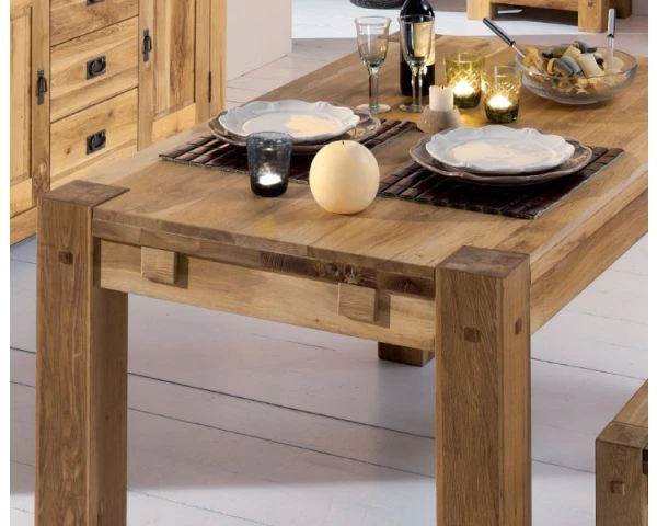 Table De Repas Rectangulaire En Chêne Massif 180cm "Lodge Casita" – Image 4