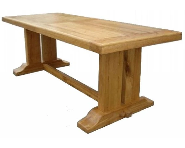 Table Poutre 220cm Chêne Massif "Antique"