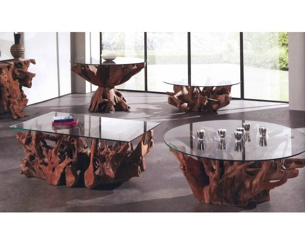 Console Naturelle En Racine De Teck Massif 150cm "Under The Sun" – Image 3