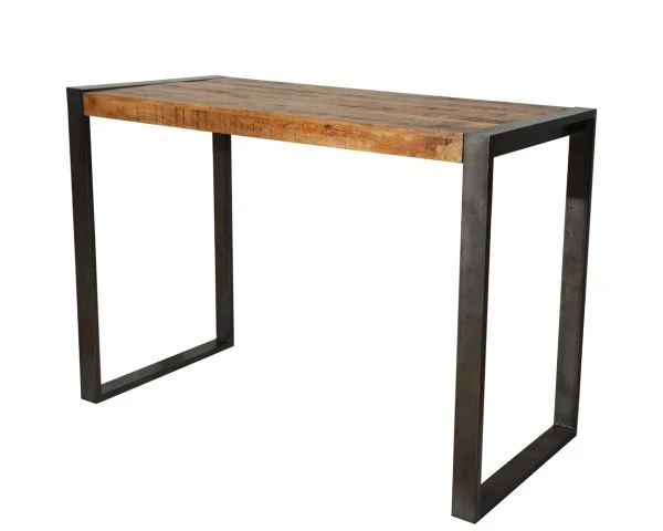 Table De Bar Style Industriel Bois Et Métal 150x70 Cm "New York" – Image 2