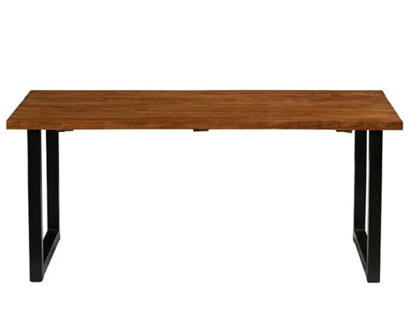 Table De Salle à Manger En Teck Recyclé Et Métal 220 Cm "Ilowa" – Image 2