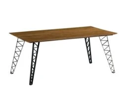 Grande Table De Salle à Manger En Teck Recyclé Et Métal Noir "Fairley"
