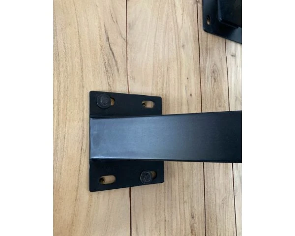 Table Carrée Pied Métal Et Plateau Bois "3D" – Image 6