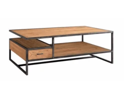 Table Basse Design Métal Et Bois "Manhattan"