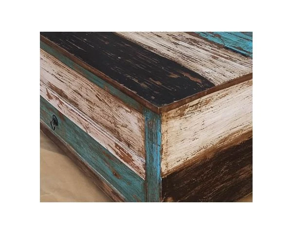 Table Basse Carrée Coffre Style Récup "Cookies" – Image 2