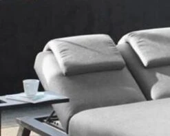 Têtière En Tissu Gris Clair Pour Bains De Soleil "Nusa Pedina"