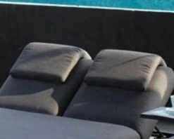 Têtière En Tissu Gris Foncé Sooty Pour Bains De Soleil "Nusa Pedina"