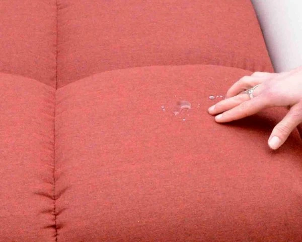 Salon D'extérieur Design Tissu Sunbrella Rouge Et Beige "Lazy Beach" Retour Droit – Image 6