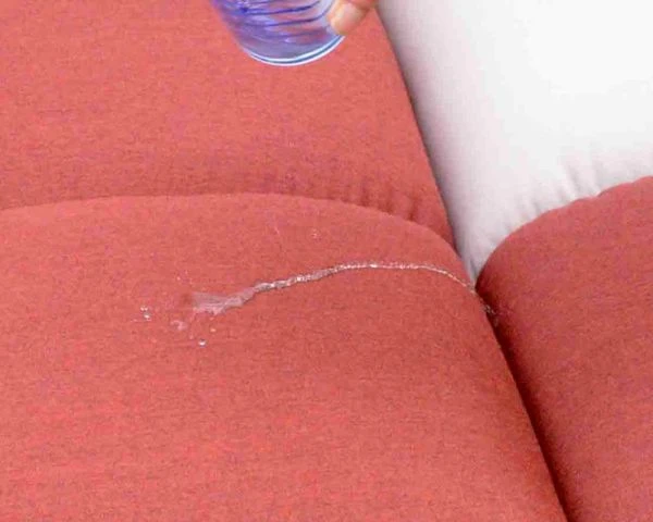 Salon D'extérieur Design Tissu Sunbrella Rouge Et Beige "Lazy Beach" Retour Droit – Image 5