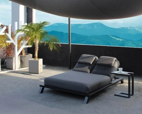 Têtière En Tissu Gris Foncé Sooty Pour Bains De Soleil "Nusa Pedina" – Image 3