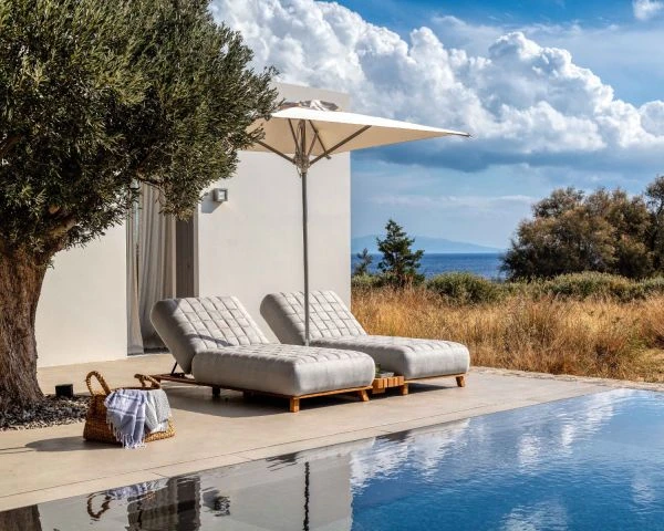 Bain De Soleil Haut De Gamme Tissu Sunbrella Gris Clair "Lombok" – Image 3