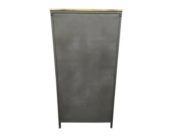 Bibliothèque Factory En Métal Gris Indus Et étagères En Bois "Downtoun" – Image 6