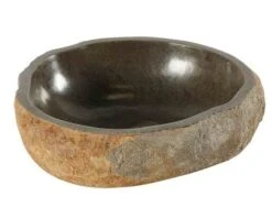 Vasque De Salle Bain à Poser En Pierre De Rivière "Stone"