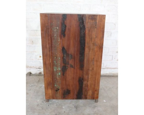 Vitrine Indienne En Bois Exotique, Verre Et Poignées Métal "Batti" – Image 8